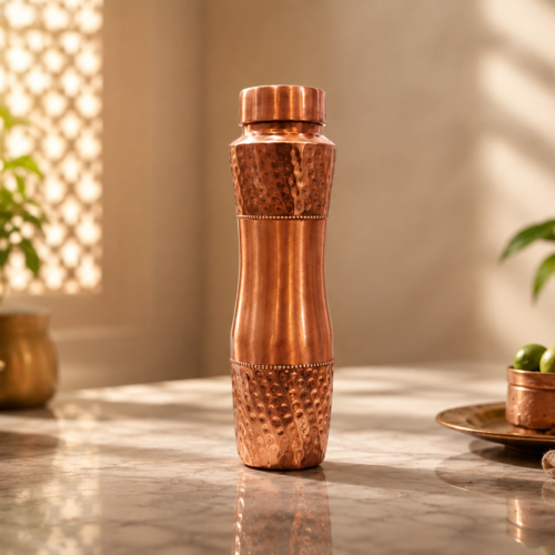 ChatGPT Image Jun 25, 2026, 01_49_19 PM Royal Hammered Pure Copper Water Bottle (1 Liter) – Leak-Proof Ayurvedic Health Bottle