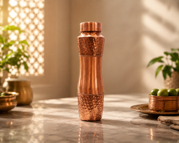 ChatGPT Image Jun 25, 2026, 01_49_19 PM Royal Hammered Pure Copper Water Bottle (1 Liter) – Leak-Proof Ayurvedic Health Bottle