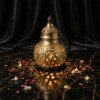 Handcrafted Premium Pure Brass Navratri Garbo (7 Inches / 450g) – Intricate Swastik & Floral Cutout Jaali Work