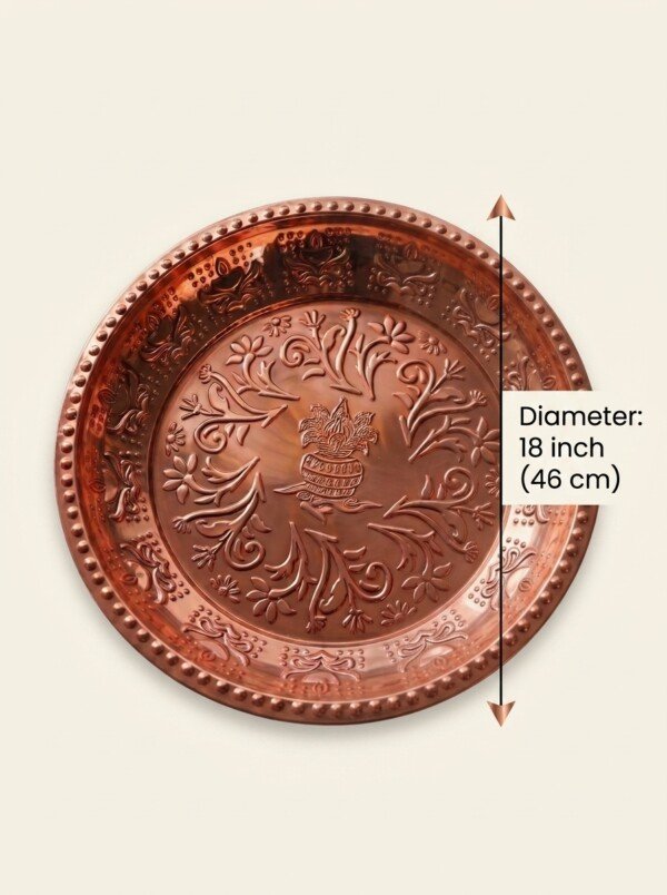 Dispenser_dimensions_infographic…_202607222310 Handcrafted Pure Metal Puja Thali / Tras – Copper Finish Embossed Kalash & Floral Design (Copy)