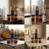 CopperCraft Midnight Blue Pure Copper Water Bottle Set (1 Liter) with 2 Matching Copper Glasses – Dual Finish
