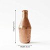 Handcrafted Pure Brass Mukhwas Bottle (15 cm / 6 cm) – Rose Gold Polish Finish with Embossed Apple Floral Pattern Mouth Freshener Storage Container & Tableware
