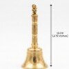 Handcrafted Pure Brass Hanuman Pooja Hand Bell (12 cm / 4.72 Inches) – Traditional Carved Brass Ghanti with Lord Hanuman Finial Handle