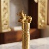 Handcrafted Pure Brass Nandi Pooja Hand Bell (12 cm / 4.72 Inches) – Traditional Carved Brass Ghanti with Nandi Finial Handle
