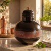 make_it_1_1_202607131239 (1) Hira Craft Antique Dark Finish Pure Copper Water Dispenser Matka (8 Liters) – Intricate Laser-Engraved Band & Crown Lid