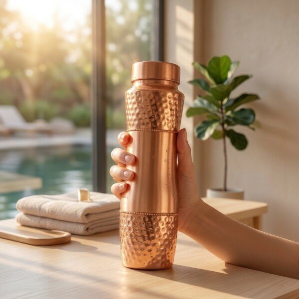 make_it_1_1_202607141155 (2) Royal Hammered Pure Copper Water Bottle (1 Liter) – Leak-Proof Ayurvedic Health Bottle
