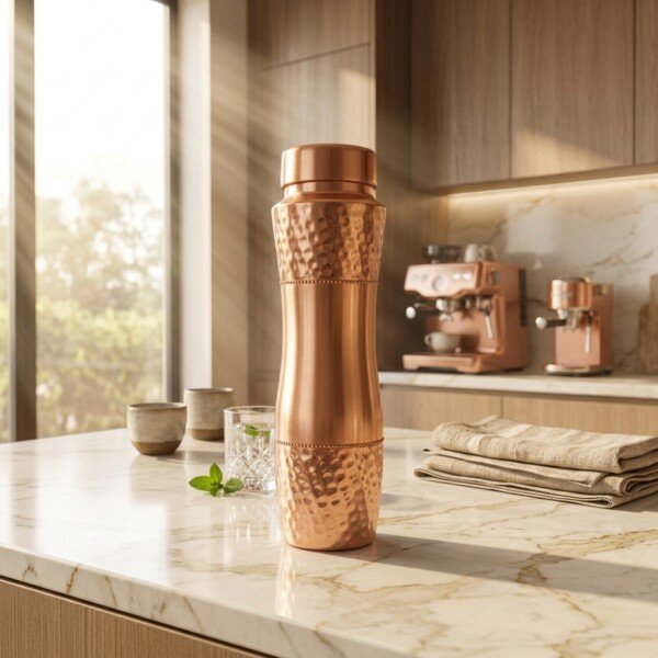 make_it_1_1_202607141155 (4) Royal Hammered Pure Copper Water Bottle (1 Liter) – Leak-Proof Ayurvedic Health Bottle