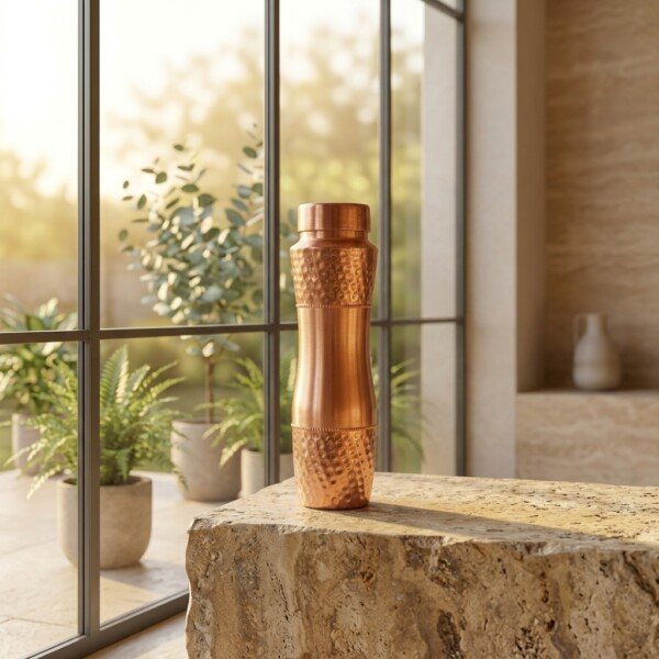 make_it_1_1_202607141155 (6) Royal Hammered Pure Copper Water Bottle (1 Liter) – Leak-Proof Ayurvedic Health Bottle