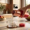 make_it_1_1_202607141210 (1) Royal Matte Crimson Red Pure Copper Water Bottle (1 Liter) – Brushed Copper Accent Band