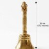 make_it_3_4_202607222328 Handcrafted Pure Brass Ganesha Pooja Hand Bell (12 cm / 4.72 Inches) – Traditional Carved Brass Ghanti with Lord Ganesha Finial Handle