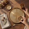 make_it_3_4_202607240037 (3) Authentic Handcrafted Pure Kansa Dinner Thali Set (11 Inches / 27.94 cm) – 6-Piece Royal Bell Metal Set with Sacred Tree of Life (Kalpavriksha) Engraving (1 Thali, 1 Curry Bowl, 1 Sweet/Chutney Bowl, 1 Glass, 1 Spoon)