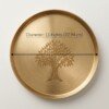make_it_3_4_202607240055 Authentic Handcrafted Pure Kansa Dinner Thali Set (11 Inches / 27.94 cm) – 6-Piece Royal Bell Metal Set with Sacred Tree of Life (Kalpavriksha) Engraving (1 Thali, 1 Curry Bowl, 1 Sweet/Chutney Bowl, 1 Glass, 1 Spoon)