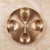 Authentic Handcrafted Pure Kansa Dinner Thali Set (11 Inches / 27.94 cm) – 6-Piece Traditional Bell Metal Dining Set (1 Thali, 2 Bowls, 1 Sweet Dish Bowl, 1 Glass, 1 Spoon)